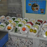 Samples for healthy dishes in the Hospital