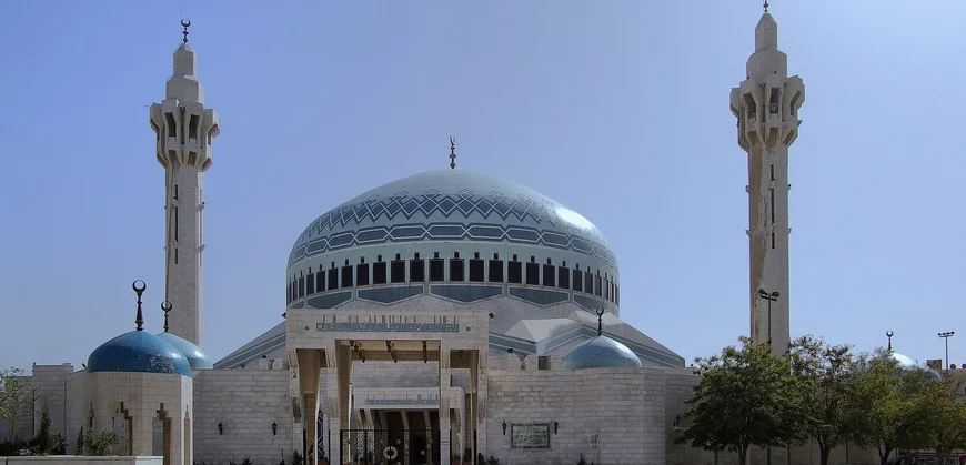 The King Abdullah I Mosque in Amman, Jordan