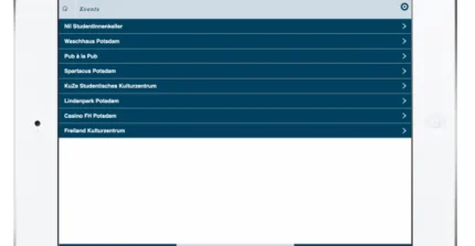 Events in der Tabletansicht