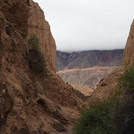 Tektonisches Fenster - Schlucht in Tilcara Formation.