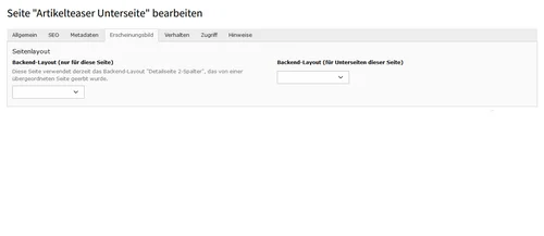 Erscheinungsbild festlegen