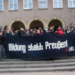 Protest: Studierende fordern mehr Geld für Bildung.