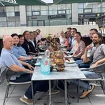Arbeitsgruppe Kulak beim gemeinsamen Frühstück in Magdeburg