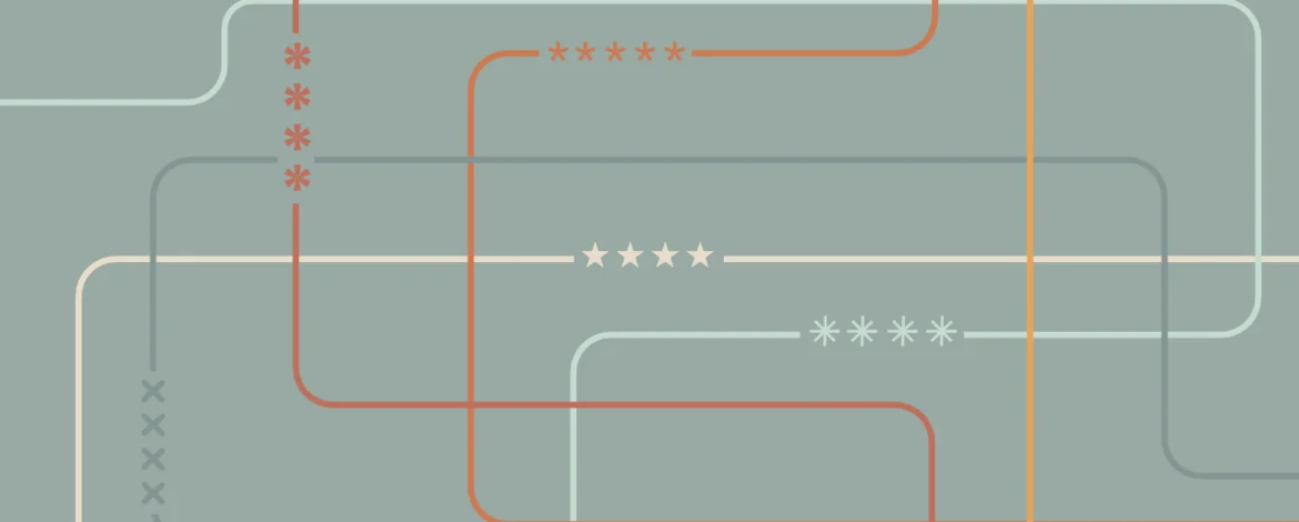 dunkelgrüner Hintergrund mit Linien, welche mit verschiedenen Sternen geschmückt sind. - 