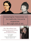 Plakat zum Vortrag von Dra. María Rosa Lojo