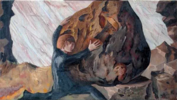 Gemälde Sisyphos (unvollendet)