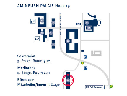 Lageplan Neues Palais, Standort Haus 19