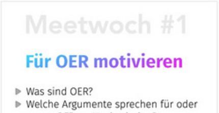 Meetwoch - Für OER motivieren
