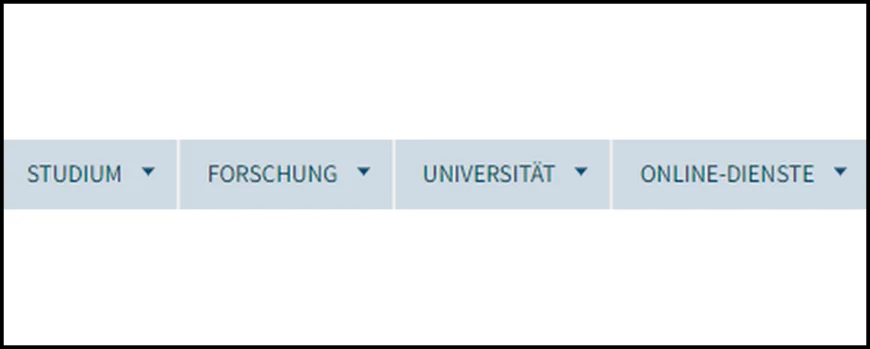 Der hell-blaue Bereich ist oben auf der Internet-Seite.