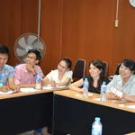 Ina and Katrin thanking Thai team for organization 