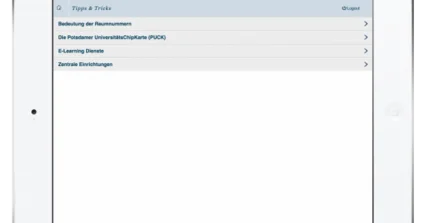 Tipps & Tricks in Tabletansicht