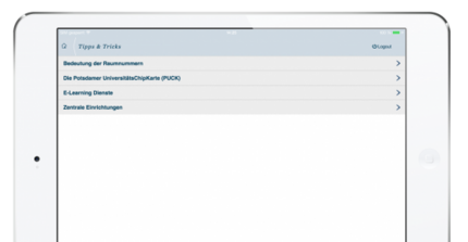 Tipps & Tricks in Tabletansicht