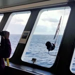 From the navigation room of the ship