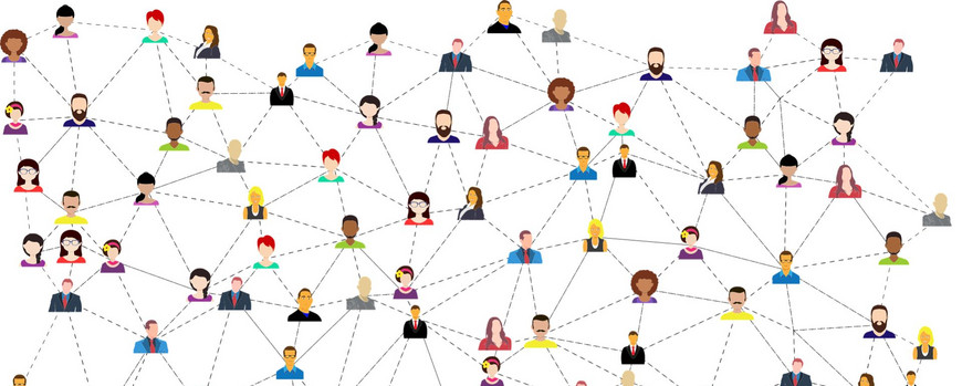 Grafik von Menschen und deren Verbindungen