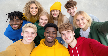 Students taking a selfie