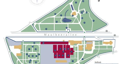 Der Lageplan des Botanischen Gartens der Universität Potsdam