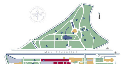 Der Lageplan des Botanischen Gartens der Universität Potsdam