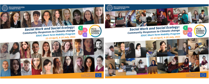 Photos of the participants of the Blended Mobility Programs ‘Social Work and Social Ecology’