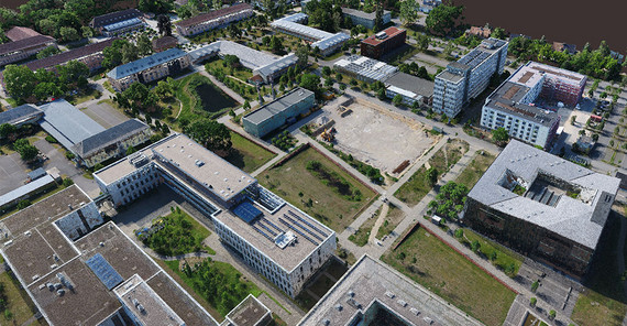 Point cloud image of the Golm Campus | Photo: Prof. Dr. Bodo Bookhagen