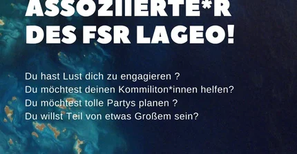 Flyer: Wenn du dich in deiner Fachschaft engagieren möchtest, dann werde noch jetzt Assoziierte*r