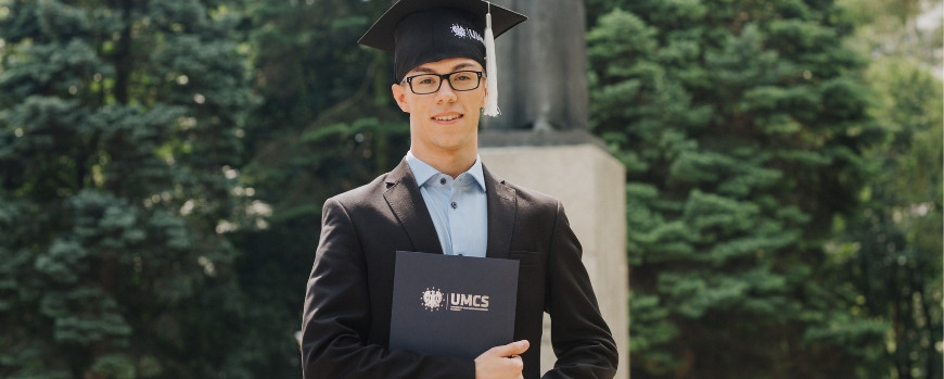 Student in Cap and Gown in Lublin