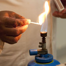 Working with a Bunsen burner