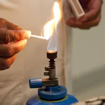 Working with a Bunsen burner