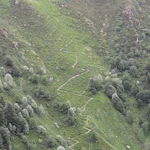 Steiler Saumpfad nach San Gottardo.