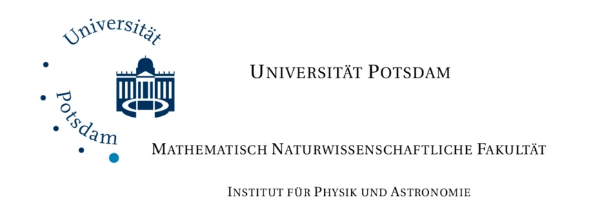 Logo der Uni Potsdam mit folgendem Text: Universität Potsdam, Mathematisch Naturwissenschaftliche Fakultät Institut für Physik und Astronomie