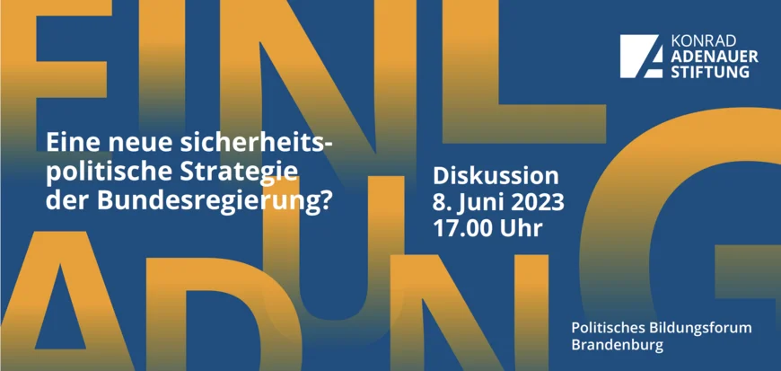 Veranstaltungseinladung der Konrad-Adenauer-Stiftung.
