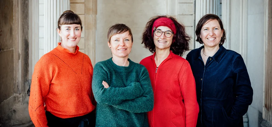 (v.l.) Marie Schneider, Nicole Körner, Alejandra Navas Méndez de Braun und Anne Klinnert sind das Team der dezentralen Gleichstellungsbeauftragen der ZWE.