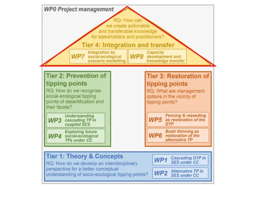 Schematic representation of the NamTip project structure with a highlight on Tier 4