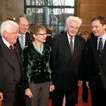 Zur Amtseinführung von Prof. Oliver Günther, Ph. D. (r.) beim Neujahrsempfang kamen alle bisherigen Präsidenten der Universität Potsdam.