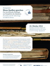 Plakat zum Symposion "Wenn Quellen sprechen. Für eine kritische Philologie aus Sicht der Akademie"