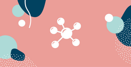 Netzwerk-Icon auf rosa Hintergrund