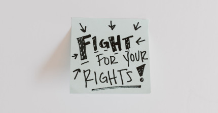 Schriftzug "Fight for your Rights"