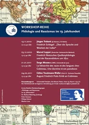 Plakat "Philologie und Rassismus im 19. Jahrhundert"