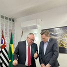Universitätspräsident Prof. Dr. Oliver Günther (re.) mit seinem Gegenüber von der Universität Campinas (UNICAMP), Rektor Prof. Dr. Paulo Cesar Montagner.