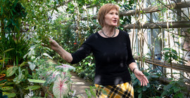 Kerstin Kläring im Botanischen Garten. Foto: Karla Fritze