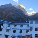 Ein Hängegletscher oberhalb unserer Unterkunft.
