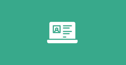 Laptop Icon on green background