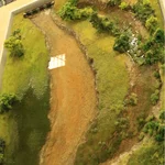 Floodplain model completely flooded