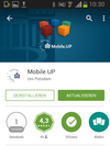 Mobile.UP App in der Detailansicht im Play Store