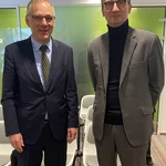 Deutscher botschafter in Litauen, Dr. Cornelius Zimmermann, und Prof. Sönke Neitzel