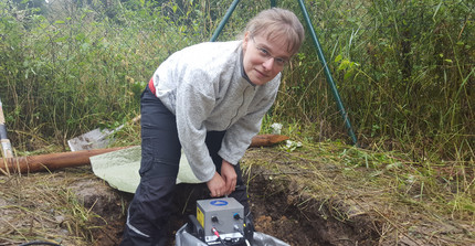 In Landwüst during the installation of the rotation sensor