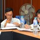 Participants filling in the MNA questionnaire for the case study