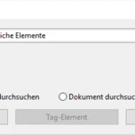Screenshot Adobe Pro: Suchen... Außertextliche Elemente 