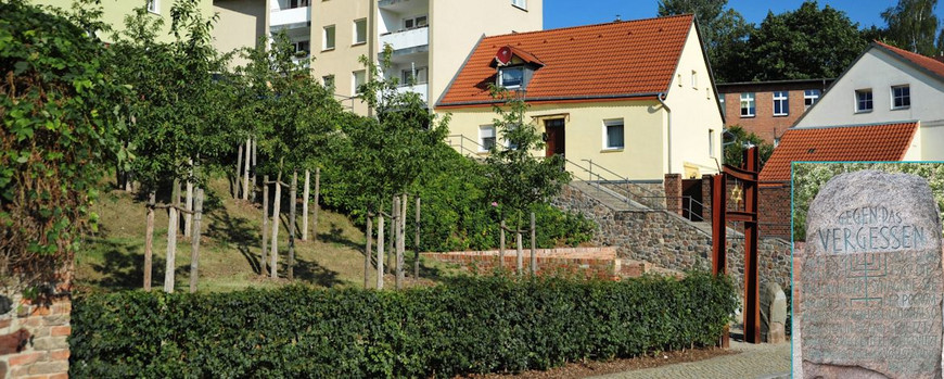 Gedenkanlage am Standort der Freienwalder Synagoge, unterhalb der "Judentreppe"