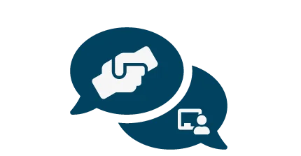 Symbol Hände schütteln