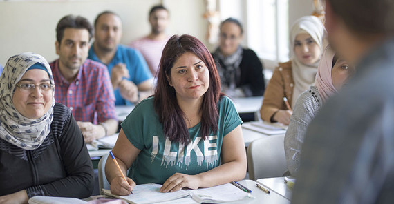 Migrant teachers at Refugee Teachers Program. The photo is from Andres Friese.